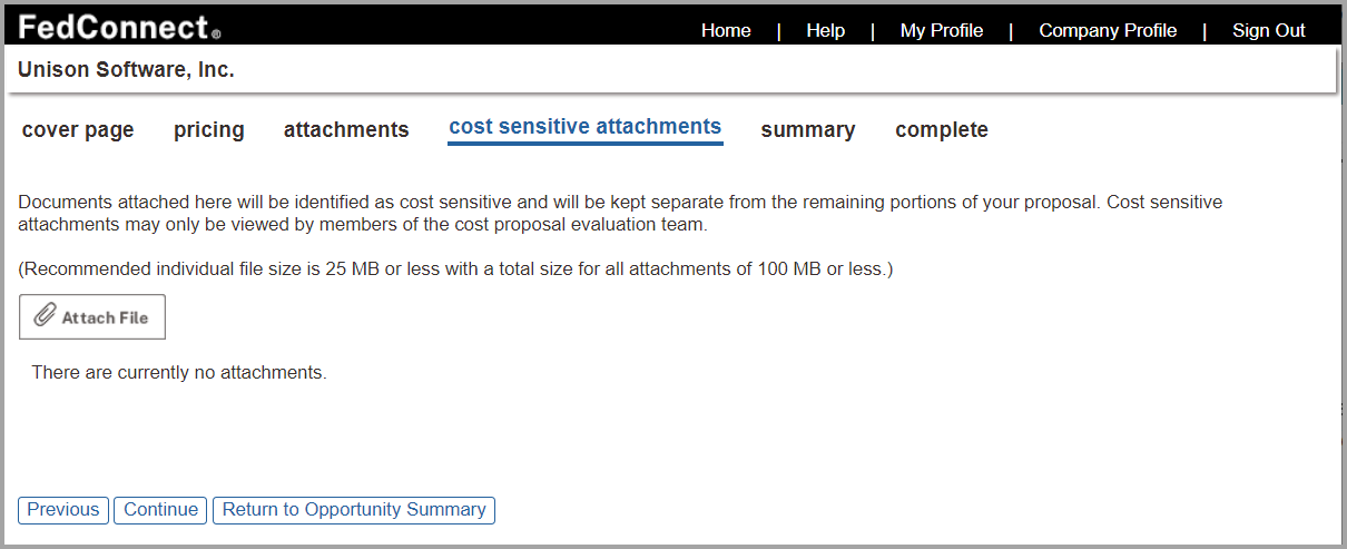 Cost Sensitve Attachments Page